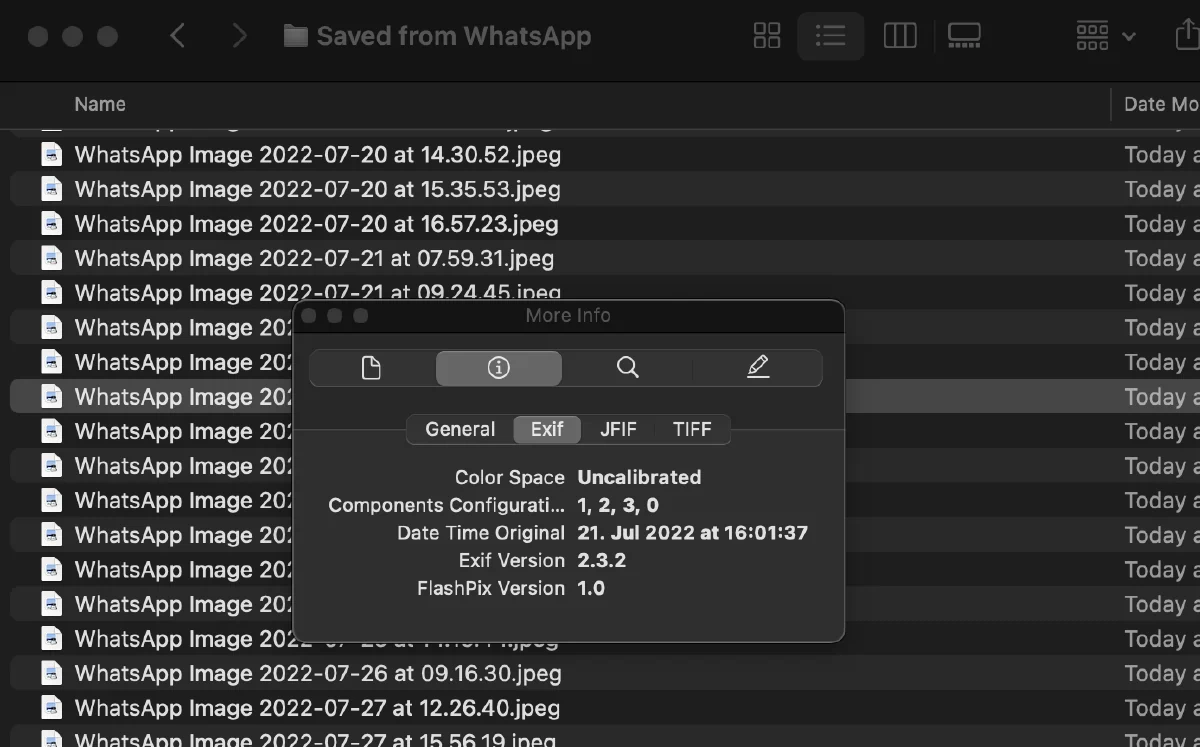 Fixing Date and Time for Photos and Videos Saved from WhatsApp